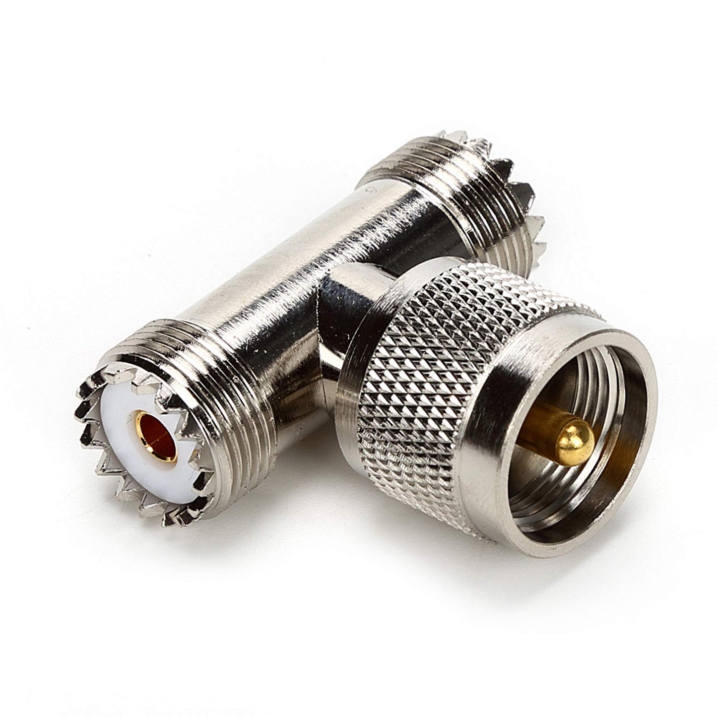 TLS.eagle PL-259 UHF Connector Male to SO-239 Dual Female RF Coaxial Splitter Adapter Pack of 1