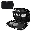 kate spade new york Nylon Tech Organizer Pouch - Electronics Cable Cord Organizer, Travel Case for Chargers, Power Bank, AirPods, and Accessories