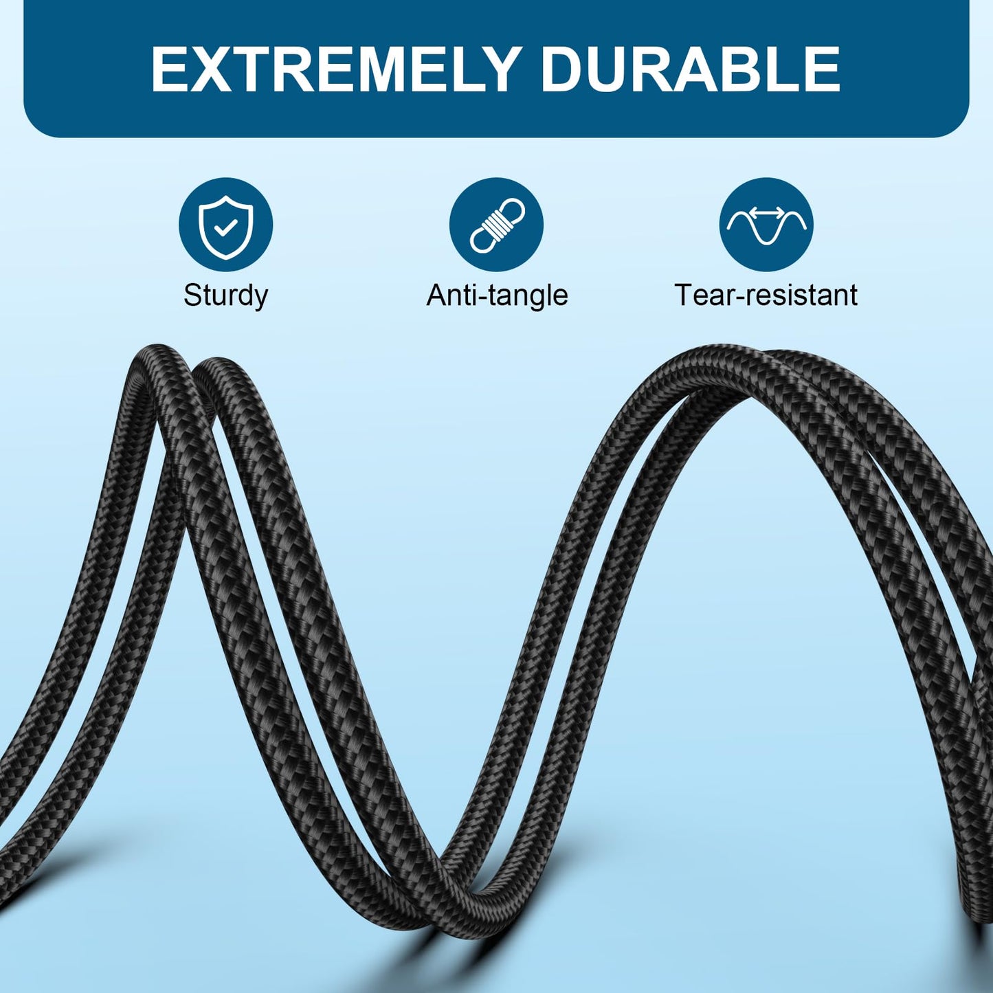 HyperX Cloud Alpha Replacement Cable - Compatible with Cloud Alpha, Mix, Flight, Logitech G633, G933 Gaming Headsets - 3.5mm Audio Cable with Mute