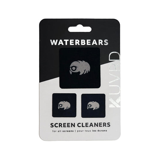 KUVRD Waterbear - Universal Screen Cleaners - Teeny Tiny Cleaning Tools for Your Lenses & Screens - Single Pad Set