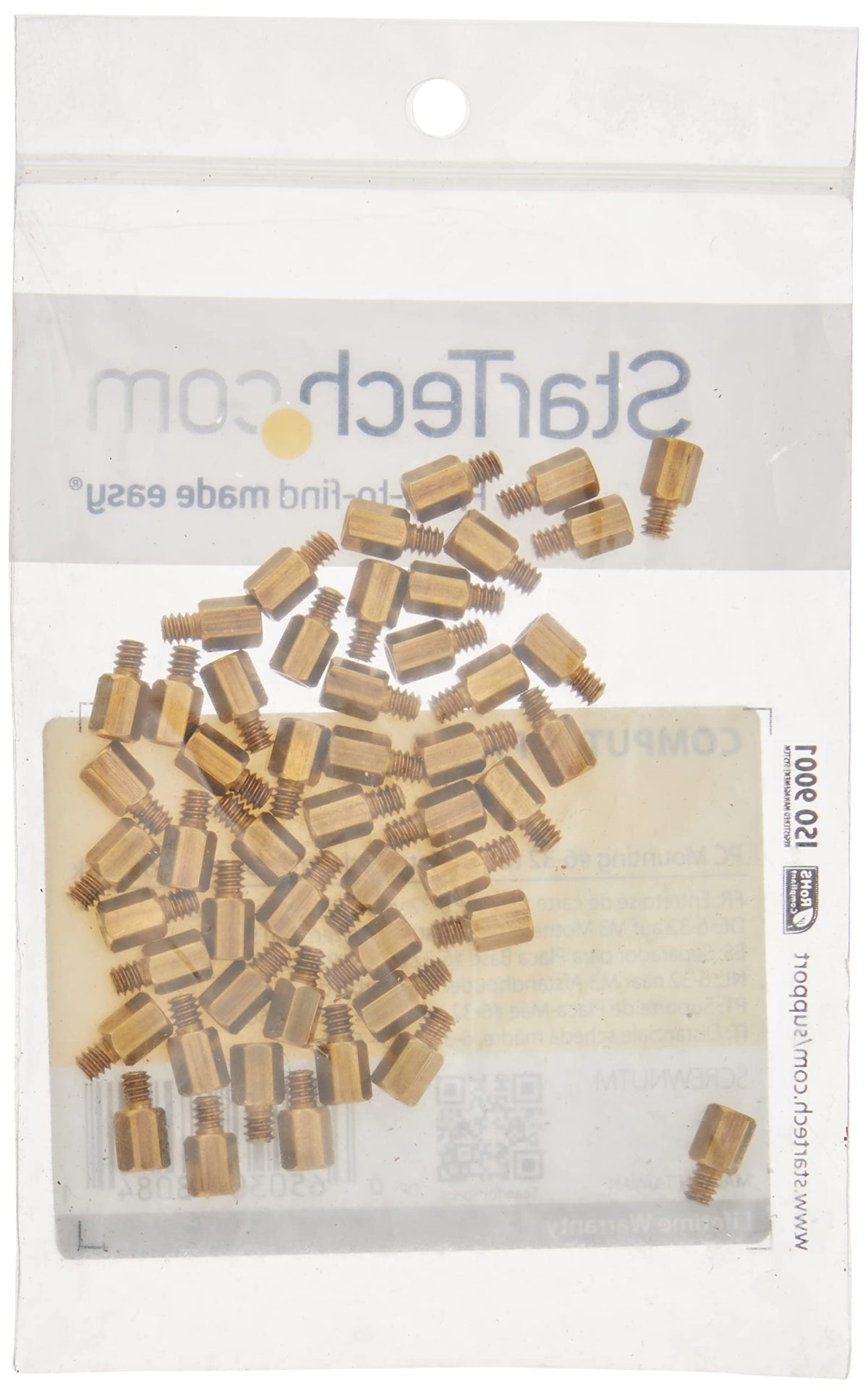 StarTech Metal Jackscrew Standoffs #6-32, TAA (SCREWNUTM)