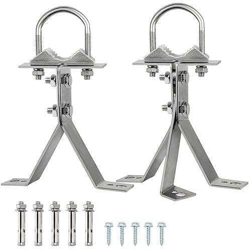 XRDS-RF Antenna Wall Mount 6 Inch Heavy-Duty Stand Off Wall Mast Mount Windproof Antenna Mounting Bracket (2-Leg + 3-Leg)