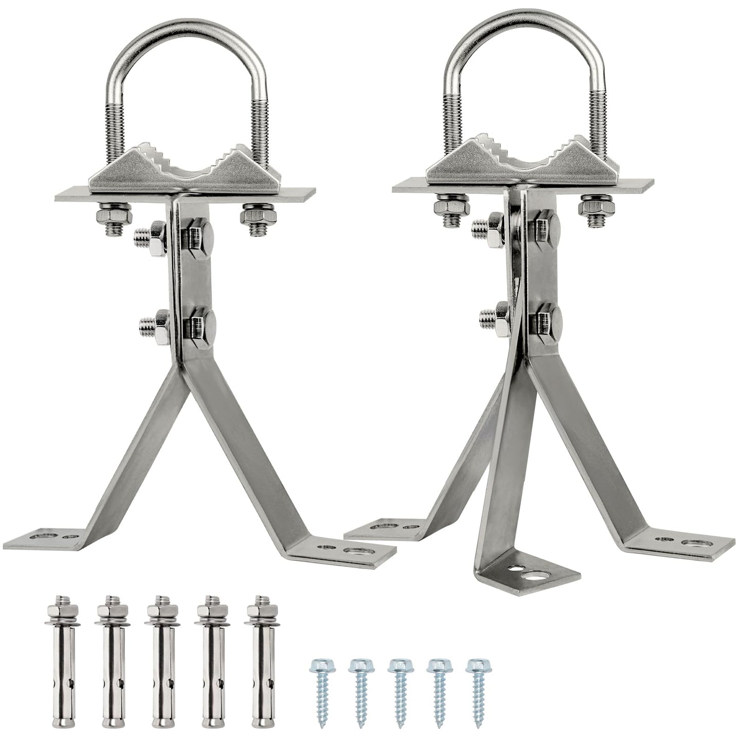 XRDS-RF Antenna Wall Mount 6 Inch Heavy-Duty Stand Off Wall Mast Mount Windproof Antenna Mounting Bracket (2-Leg + 3-Leg)