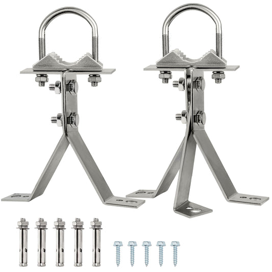 XRDS-RF Antenna Wall Mount 6 Inch Heavy-Duty Stand Off Wall Mast Mount Windproof Antenna Mounting Bracket (2-Leg + 3-Leg)