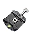 C60 Arca-Swiss Compatible Quick Release Clamp with 1-4" Hardened Thread Insert with Bubble Level