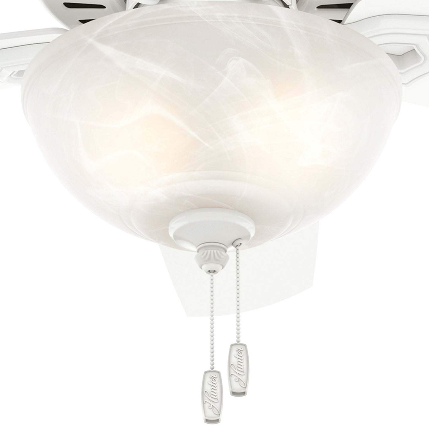 Hunter Fan 42 inch Small Room Ceiling Fan in Snow White with Bowl Light Kit (Renewed) (Snow White)