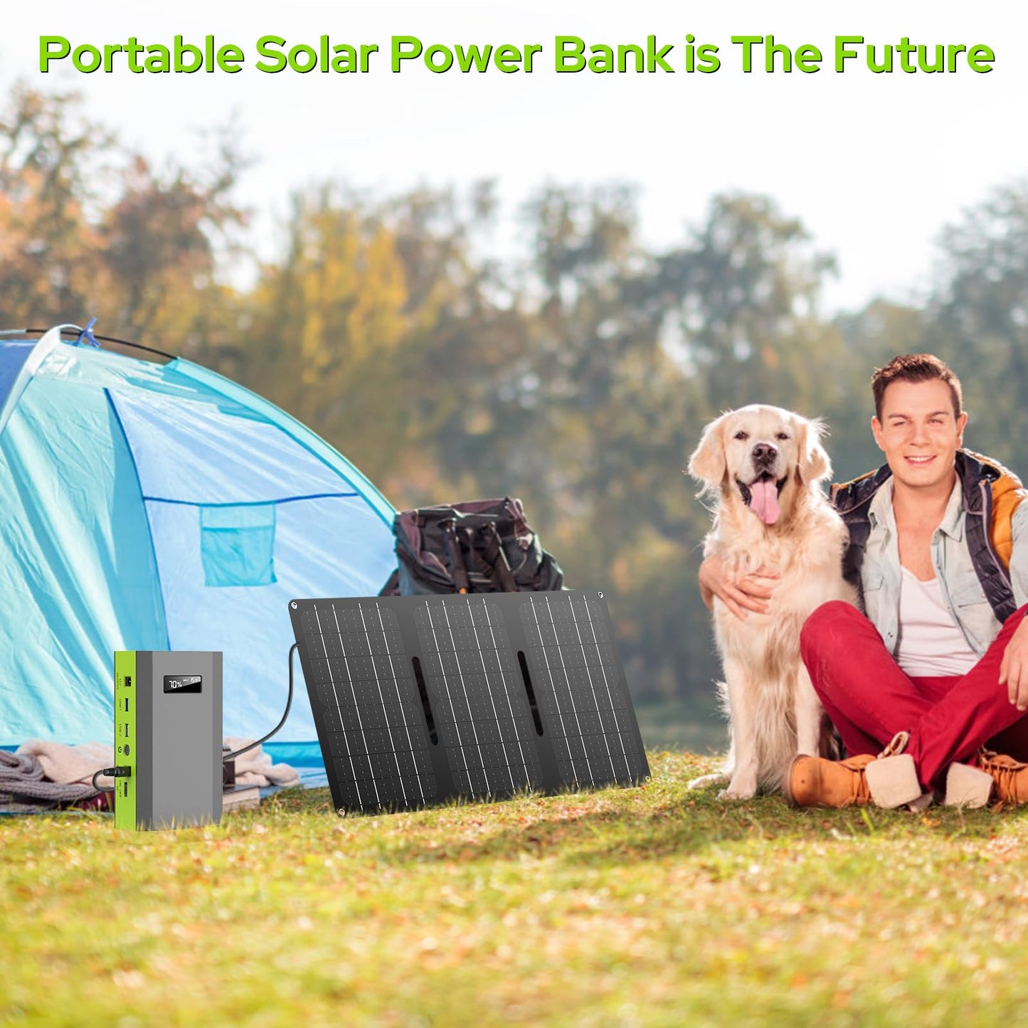Portable Power Bank with AC Outlet, 65W External Battery Pack Backup