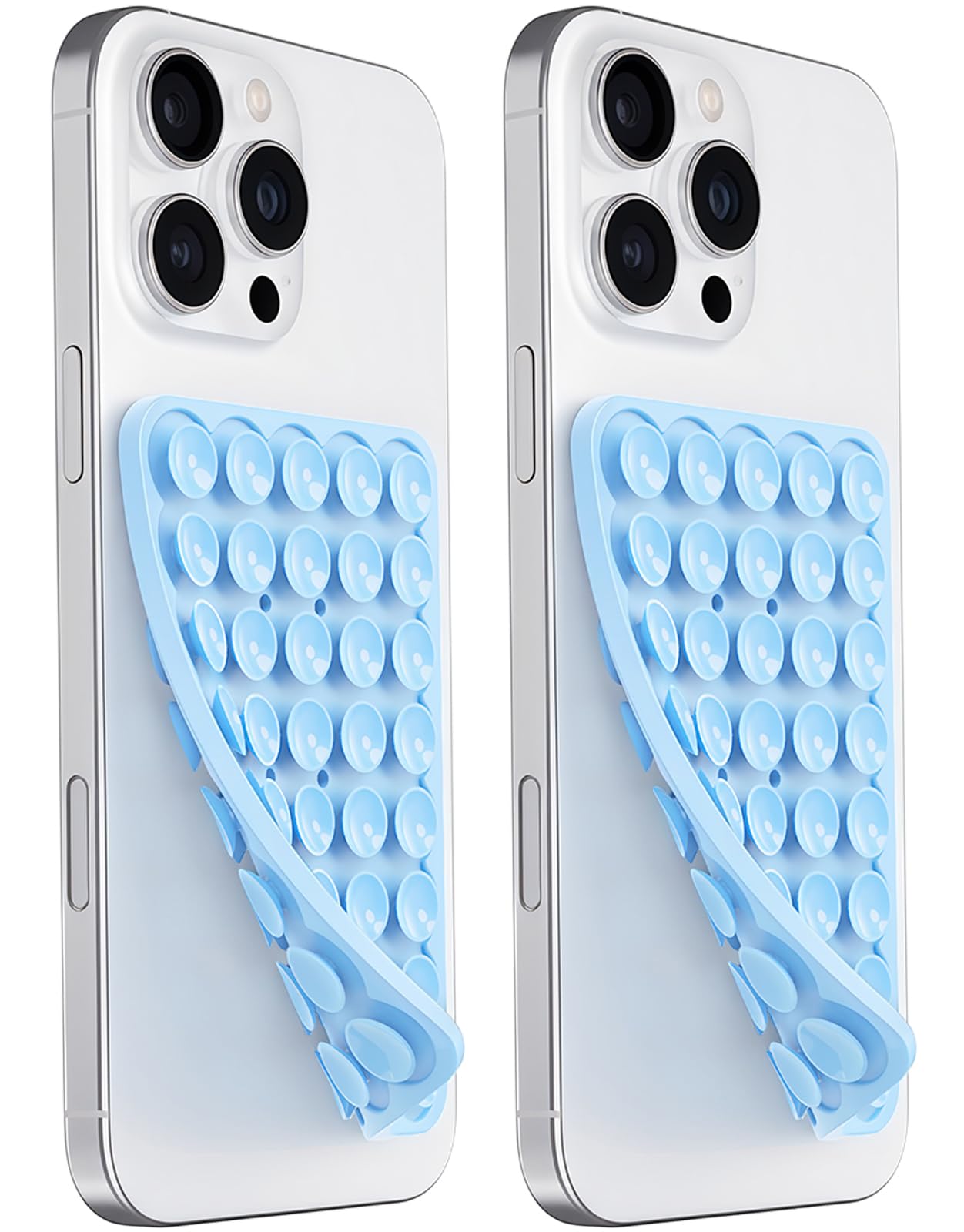 JingJinYY Anteel 2 Pack Double Sided Silicone Suction Cup Phone Case Mount, Hands-Free Strong Grip Silicon Phone Holder for Selfies and Videos, Non