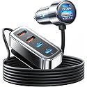 AINOPE 108W Multiple Ports Car Charger, Cigarette Lighter USB Charger, PD&QC Car Charger Adapter Fast Charging for iPhone 17 [+5FT Cable], 12V Road