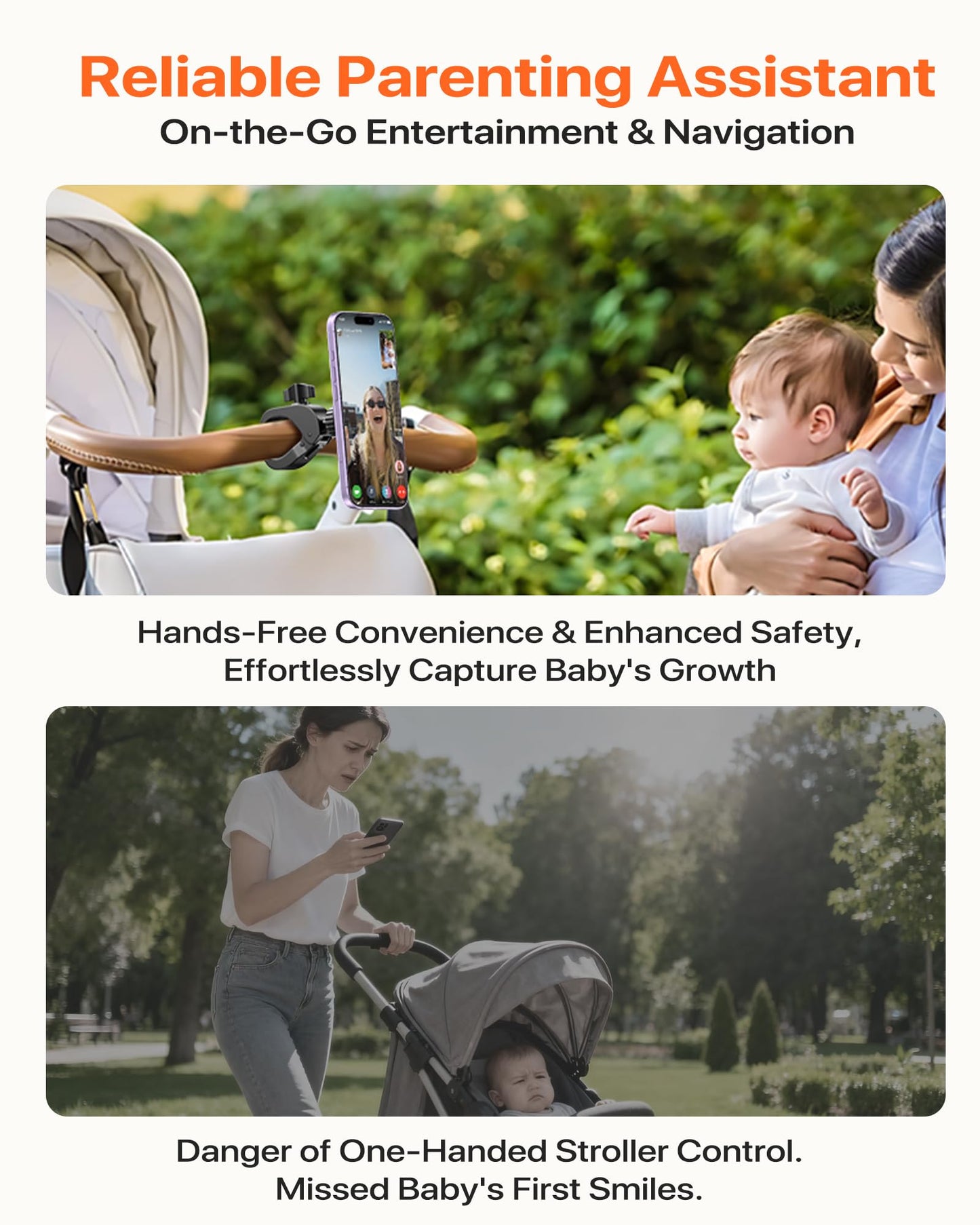 Pipiboo Magnetic Phone Holder Clamp Mount:[24*N55 Magnet] Rotatable Handlebar Accessories for MagSafe for Stroller,Peloton,Steering Wheel,Push