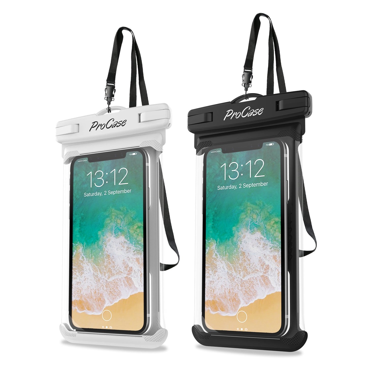 ProCase 2 Pack Waterproof Phone Pouch, Underwater Phone Case Up to 7", Dry Bag for iPhone 17 Air 16 15 14 13 Pro Plus Max, Galaxy S24 S23 S22 Ultra