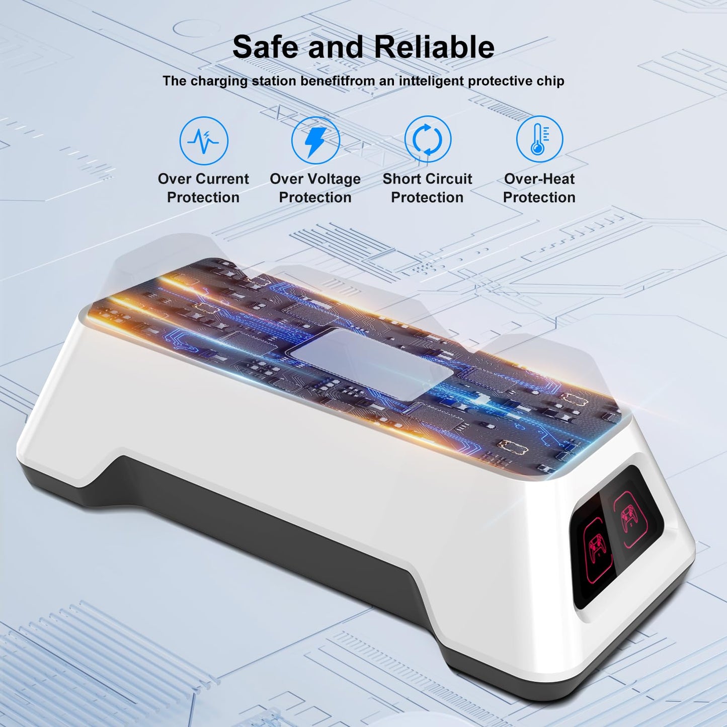 Controller Charger Station for PS5 Dualsense Controllers - PS5 Controller Dock with LED Light - ? Not Include AC Adapter?