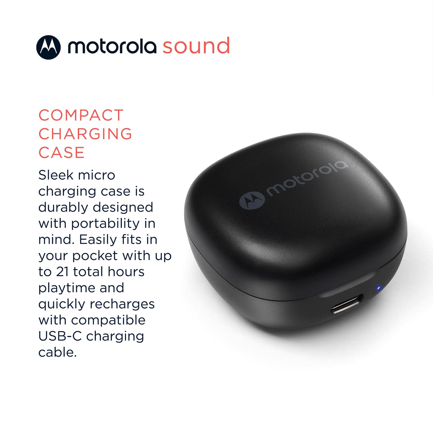 Motorola Moto Buds 105 - True Wireless Bluetooth Environmental Noise Canceling Earbuds with Touch Control & Micro-Charging Case - IPX5…