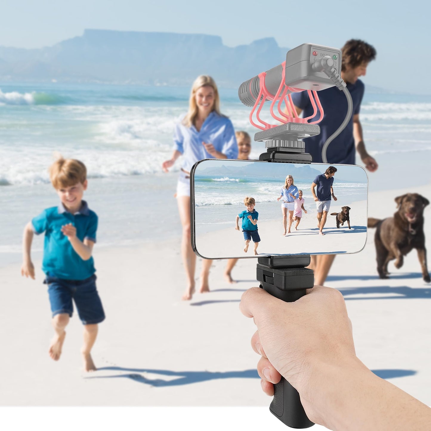 Universal Ergonomic Anti-Fall Mobile Phone Smartphone Handle Stabilizer Mount Rig Portable Selfie Stick Tripod Handheld Vlogging Monopod for 60-85mm