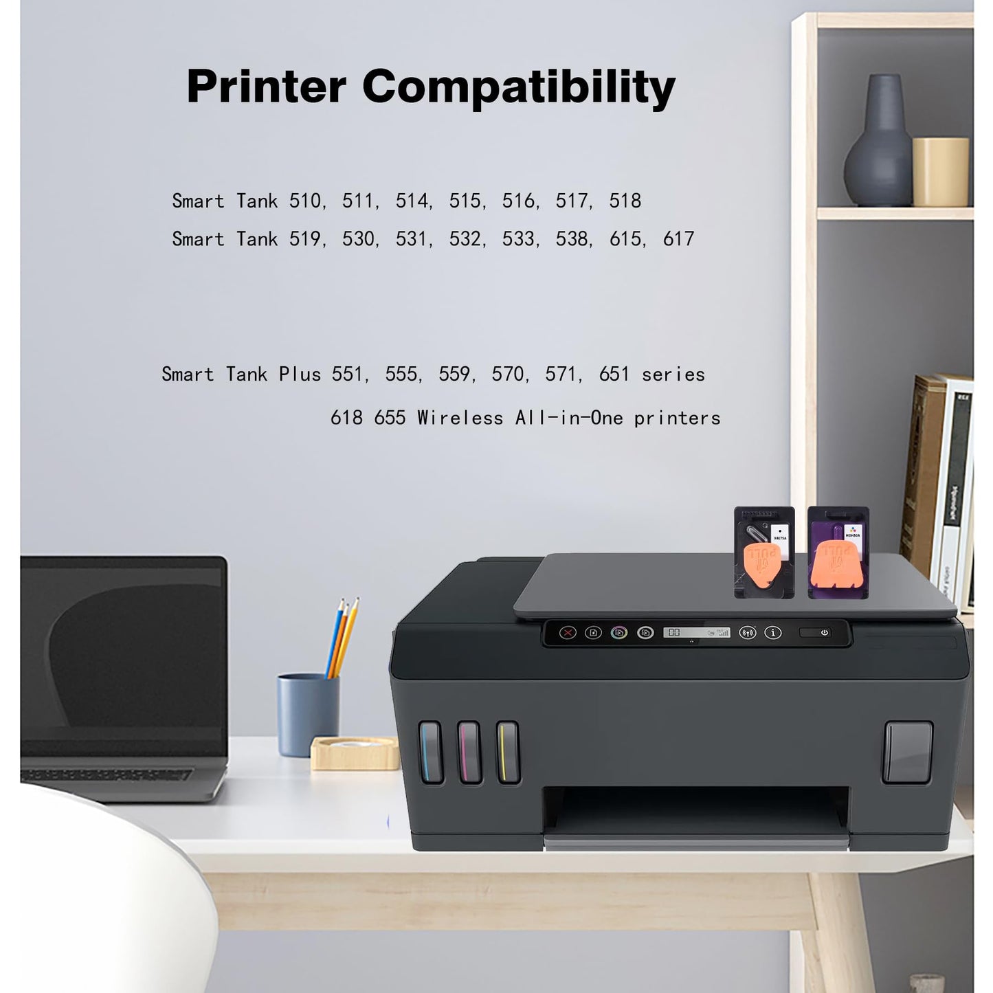 GT53 Print Head X4E75A M0H50A (Black & Tri-Color) Print Head for Smart Tank 500 508 510 511 514 515 516 517 518 519 530 531 532 533 538 615 617