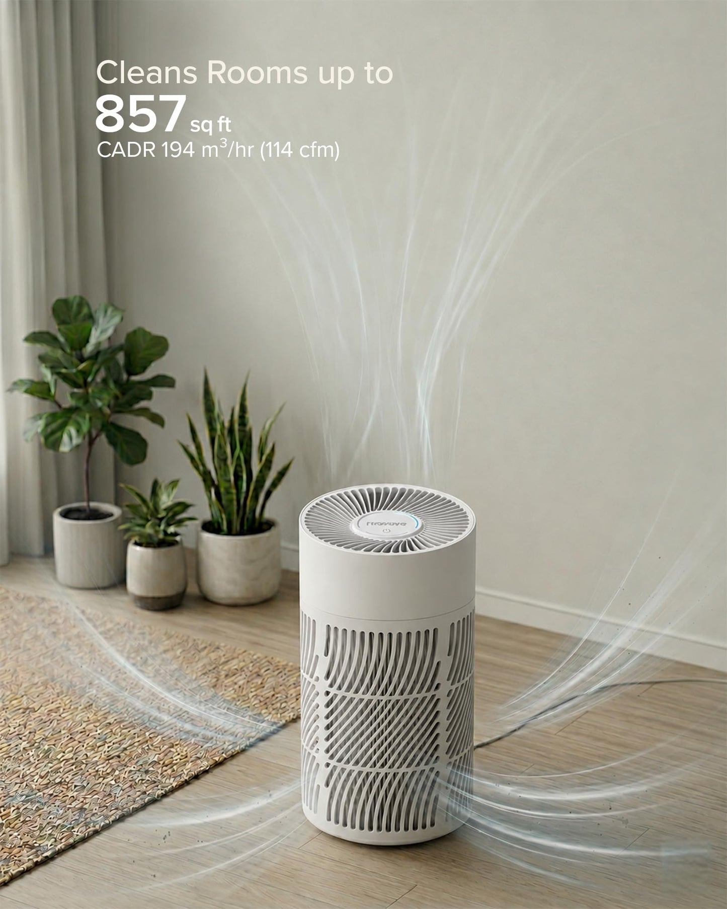 Nuwave OxyPure HEPA Air Purifier for Home Bedroom up to 857 Sq Ft