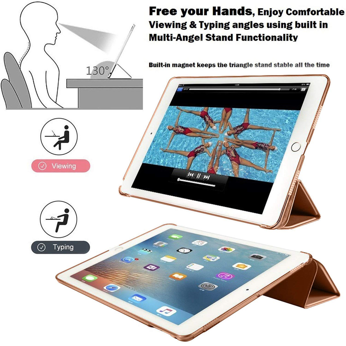 DuraSafe Cases for iPad Pro 12.9 inch 2nd Gen 2017 PC Cover A1670 MQDC2LL/A MQDD2LL/A MQDA2LL/A A1671