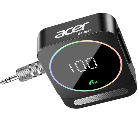 Acer Gadget Bluetooth Receiver for Car/Home/Wired Headphones, 3.5mm AUX, Drive & Listen Wirelessly, 16H Battery, Noise Cancellation, Auto Connect