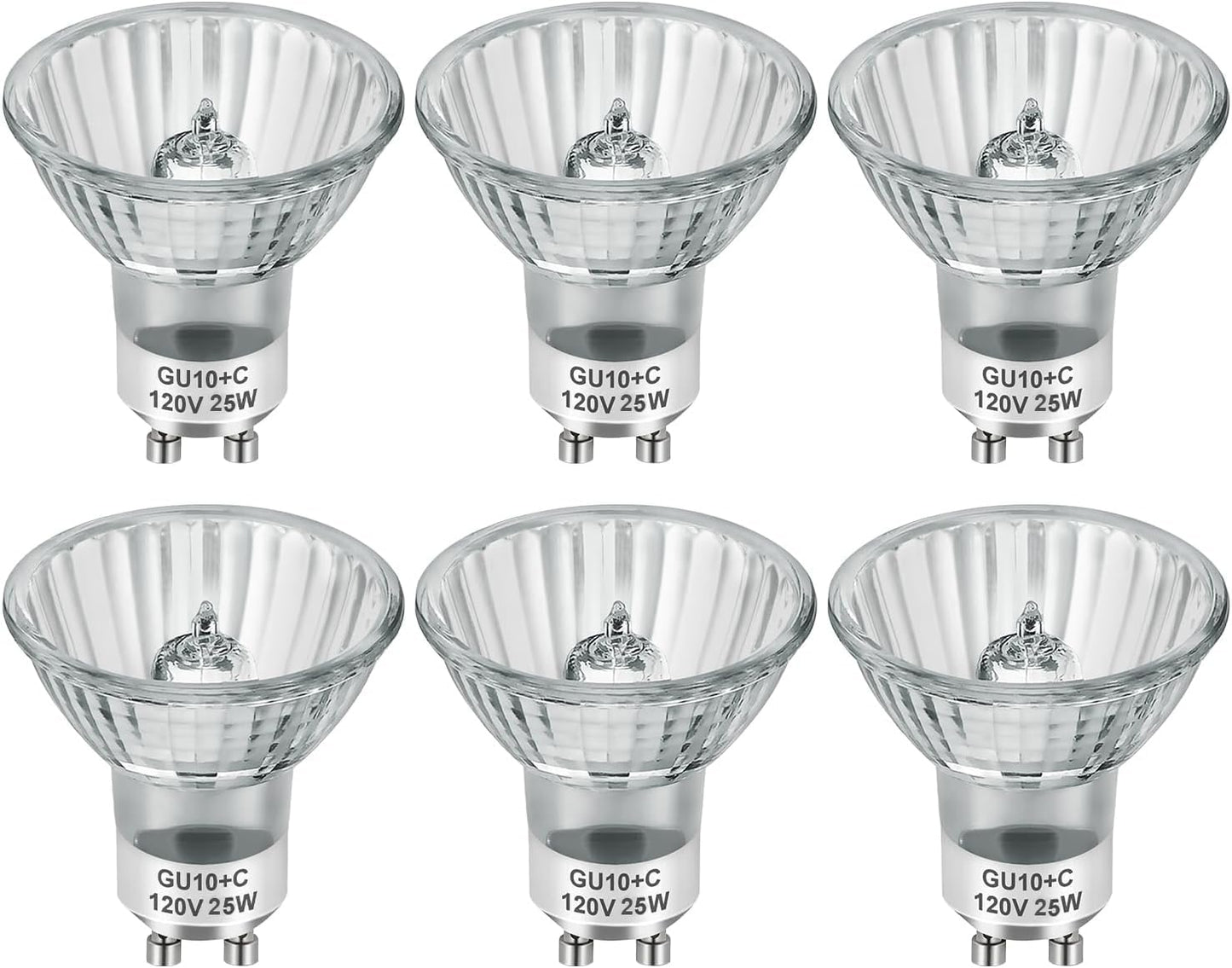 SerBion GU10 25 Watt Halogen Light Bulbs for Lava Lamp and Wax Warmer, 120V Dimmable, 6-Pack