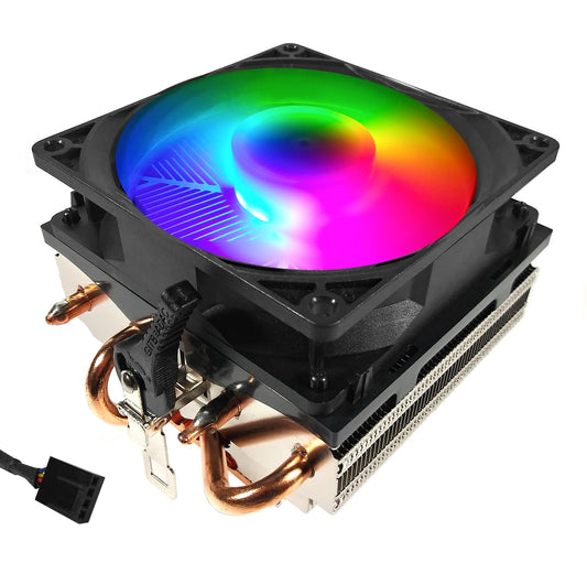 TRONWIRE TW-15 RGB LED CPU Cooler Heat Pipes Aluminum Heatsink Copper Core Base 4-Pin PWM 92mm Fan Pre-Applied Thermal Paste For AMD Socket AM5 AM4