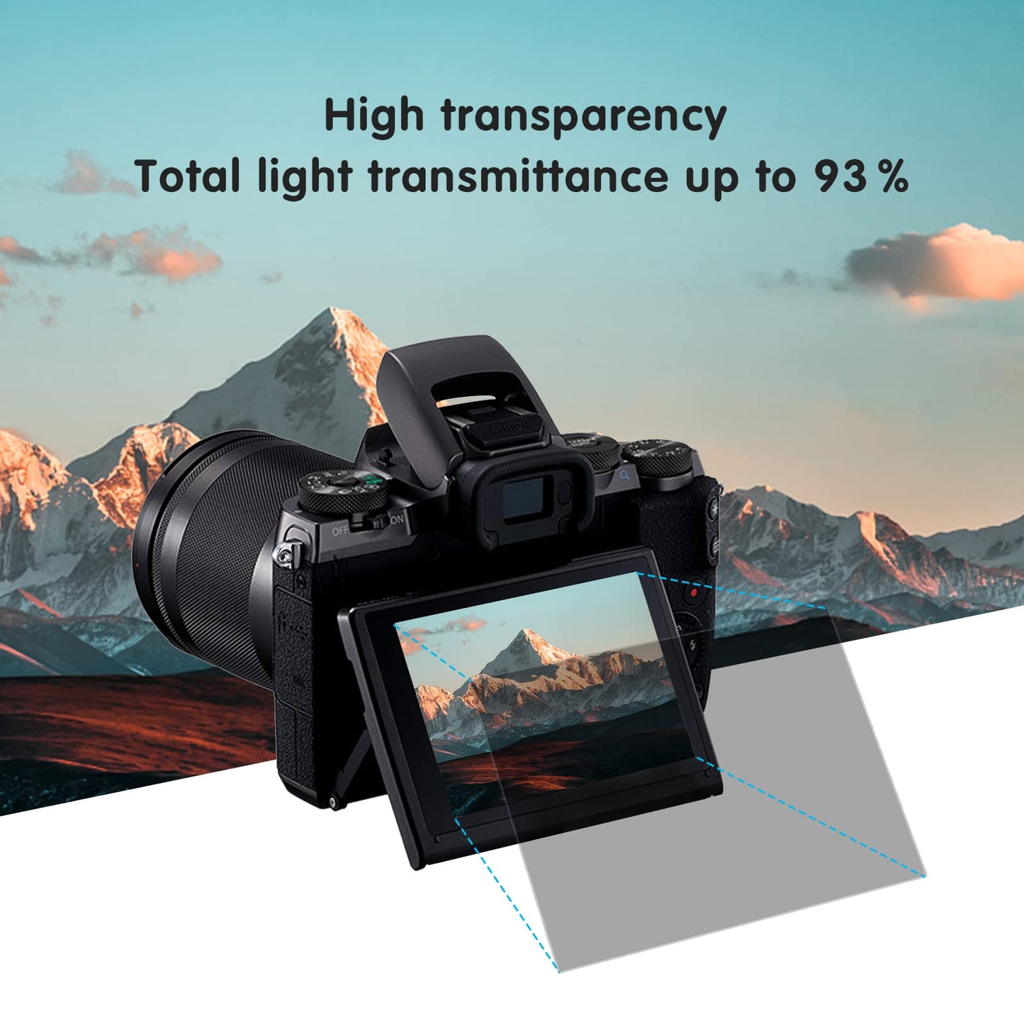 kinokoo EOS M50/EOS M50 Mark II Screen Protector, Tempered Glass Film for Canon EOS M50/EOS M50 Mark II/ M6/M100/ PowerShot G1 X Mark III Digital
