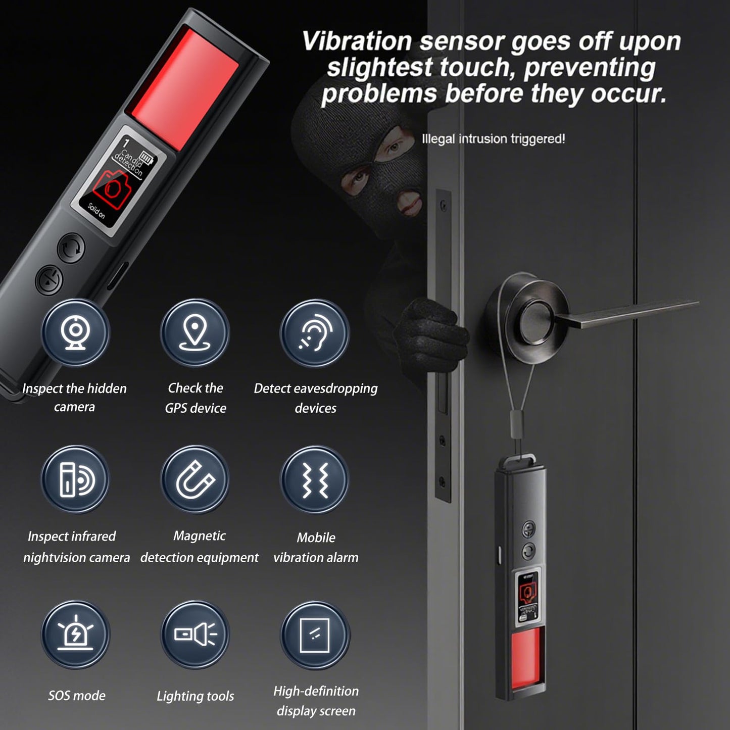 Hidden Camera Detectors, Spy Camera Detectors, 2025 Upgraded Device Finder for Hotels Car Office Home Travel Meetingroom, Signal Scanner Mini Design