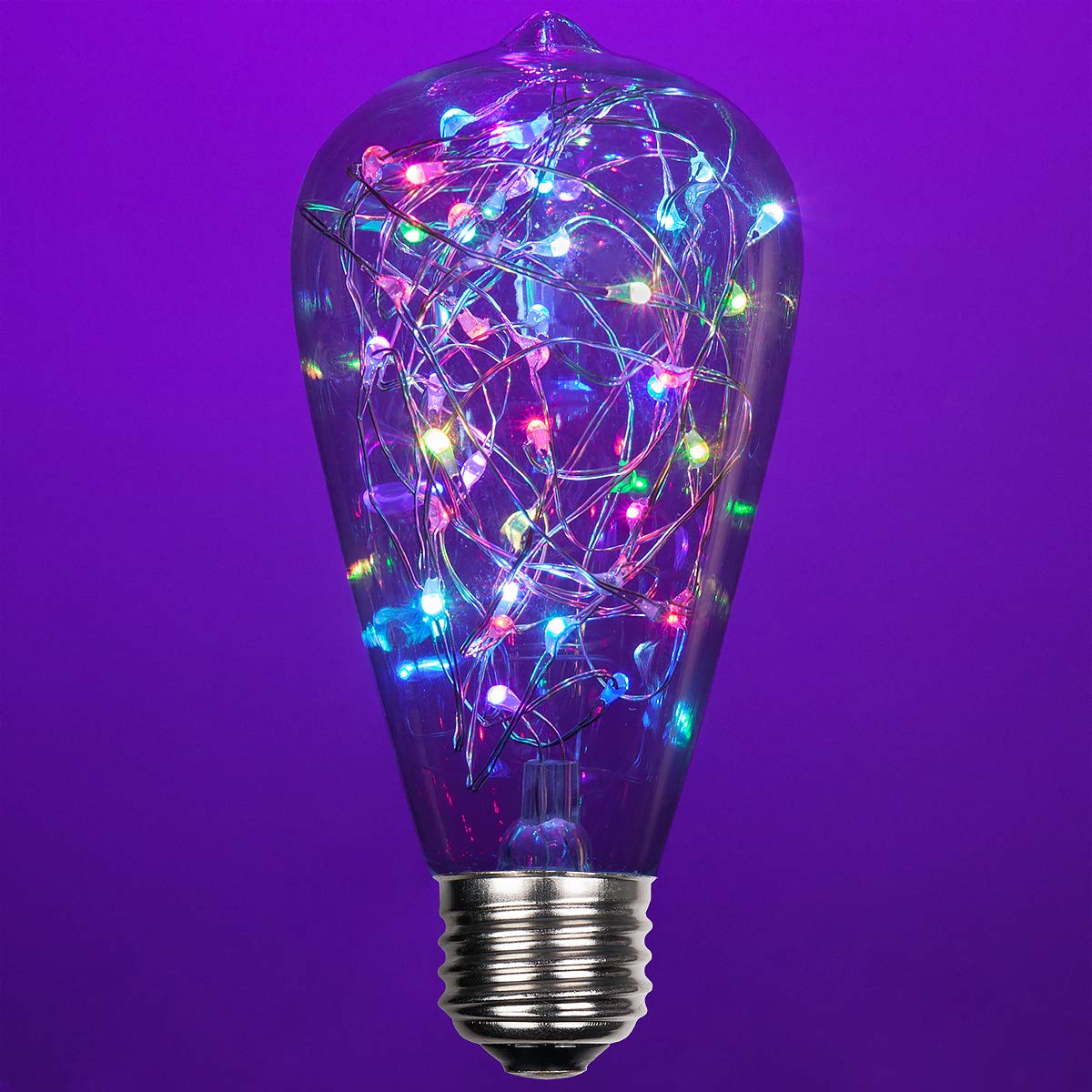 Wintergreen Lighting LEDimagine Fairy String Light Bulb Fairy Lights, LED Globe Fairy Light Pendant Bulb, Globe Fairy LED Light (RGB Multicolor Color