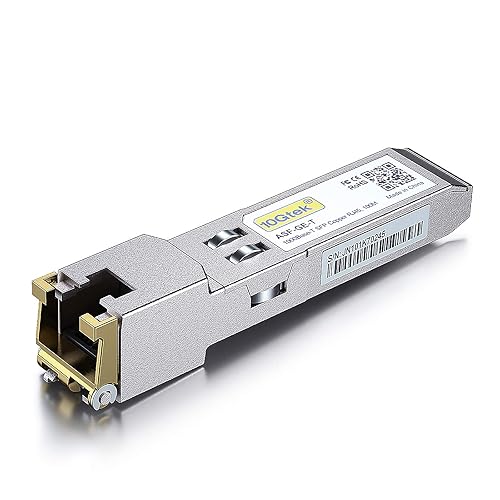 10Gtek 1.25G SFP-T, 1000BASE-T Copper SFP, SFP to RJ45 SFP, Compatible with Juniper QFX-SFP-1GE-T/EX-SFP-1GE-T