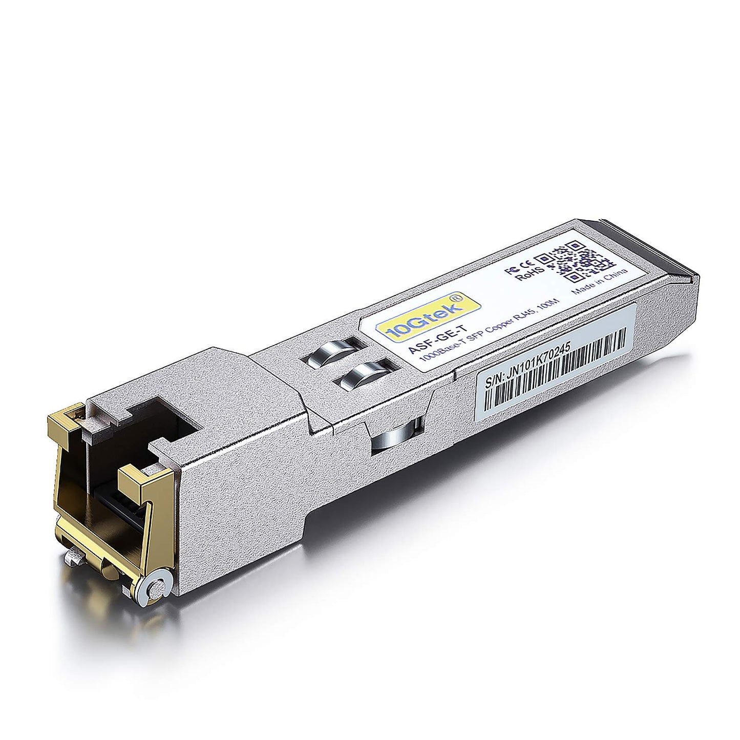 10Gtek 1.25G SFP-T, 1000BASE-T Copper SFP, SFP to RJ45 SFP, Compatible with Juniper QFX-SFP-1GE-T/EX-SFP-1GE-T
