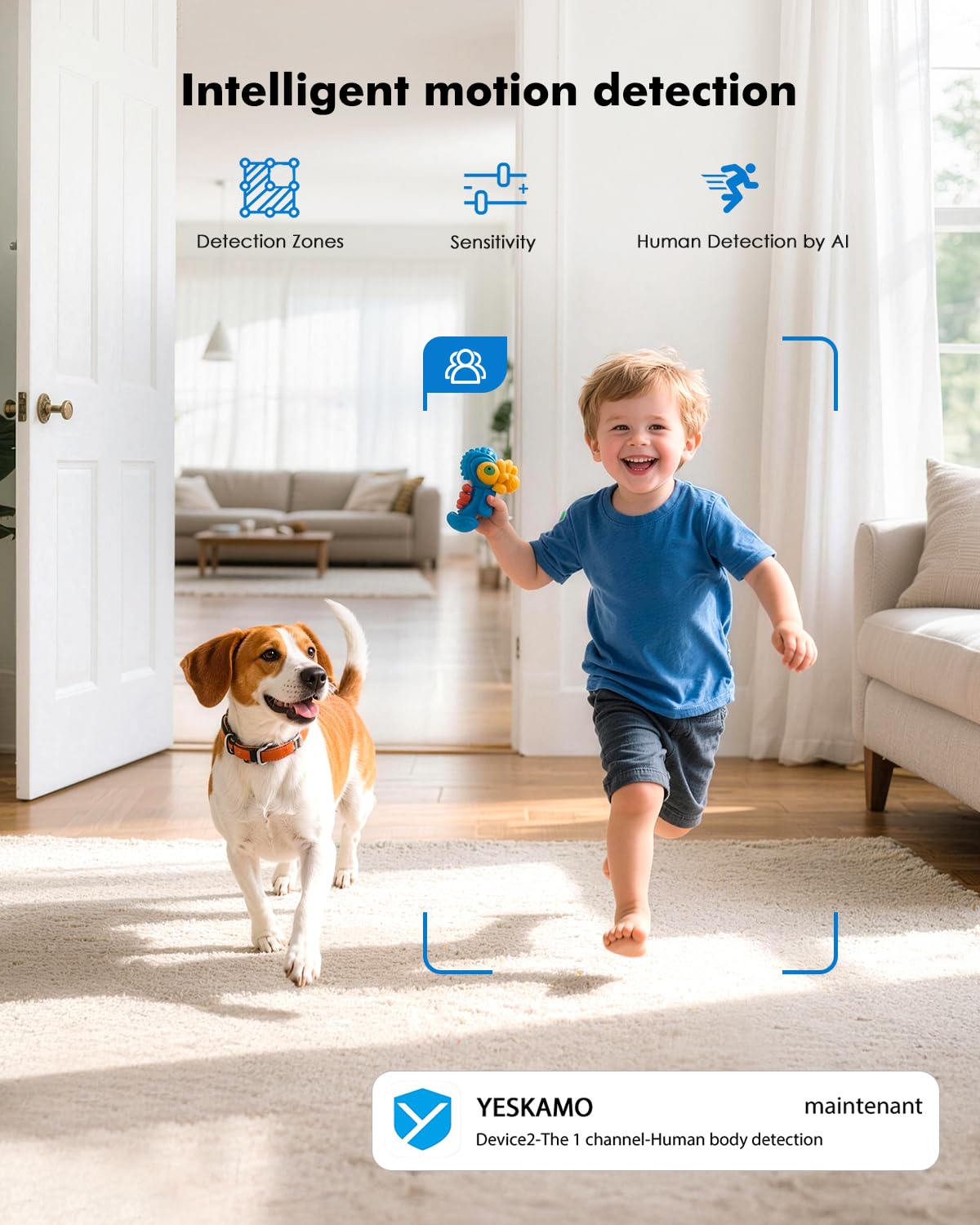 Battery Powered pet camera,true Wireless Indoor Camera, 4MP 2.5K WiFi Camera with Color Night Vision, 355° Pan Tilt, Motion Detection, 2-Way Audio