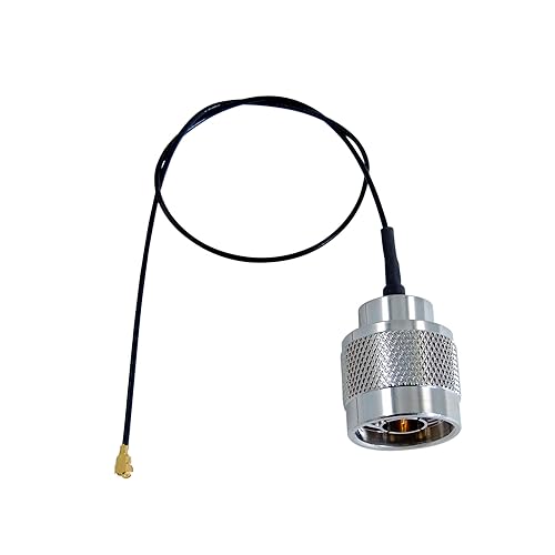 JEFA Tech U.FL to N Male Pigtail Cable - 9.8 in (250mm) - IPEX/IPX UFL to N-Male RF Coax for WiFi, LTE, LoRa, Meshtastic Antennas