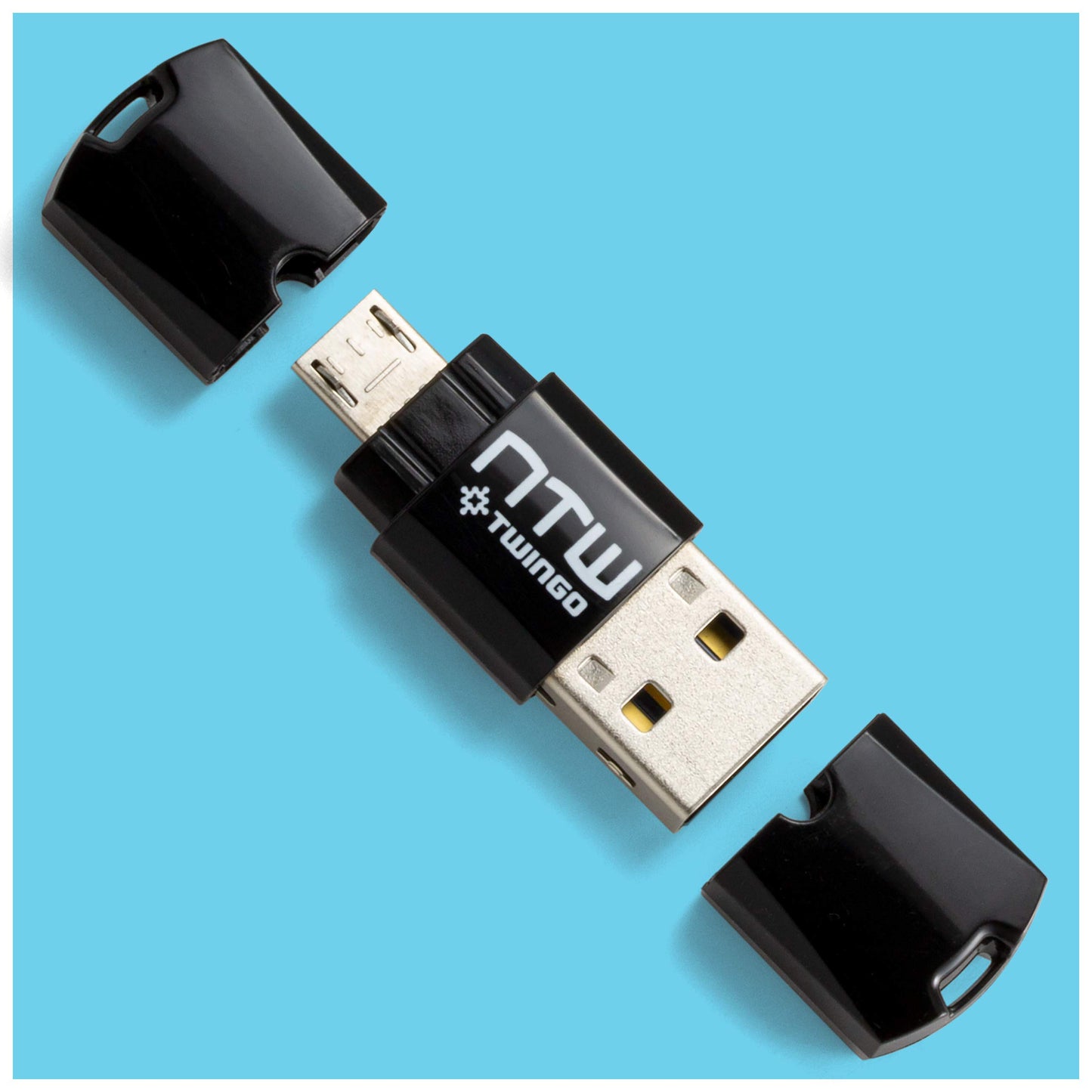 NTW Twingo: Micro SD Card Reader/Memory Card Reader/USB 2.0 Adapter/Micro USB OTG/Portable Micro SD Card Reader for Android Phone/MacBook/PC/Tablets
