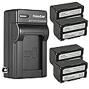 Kastar 4-Pack Battery and AC Wall Charger Replacement for Proscan PRO 742, PRO 898LC, PRO 898LH, PRO 998LH, PRO V730, PRO V741, PRO V742, PRO 898LC