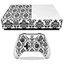 MightySkins Carbon Fiber Skin for Microsoft Xbox One S - Vintage Damask | Protective, Durable Textured Carbon Fiber Finish | Easy to Apply, Remove