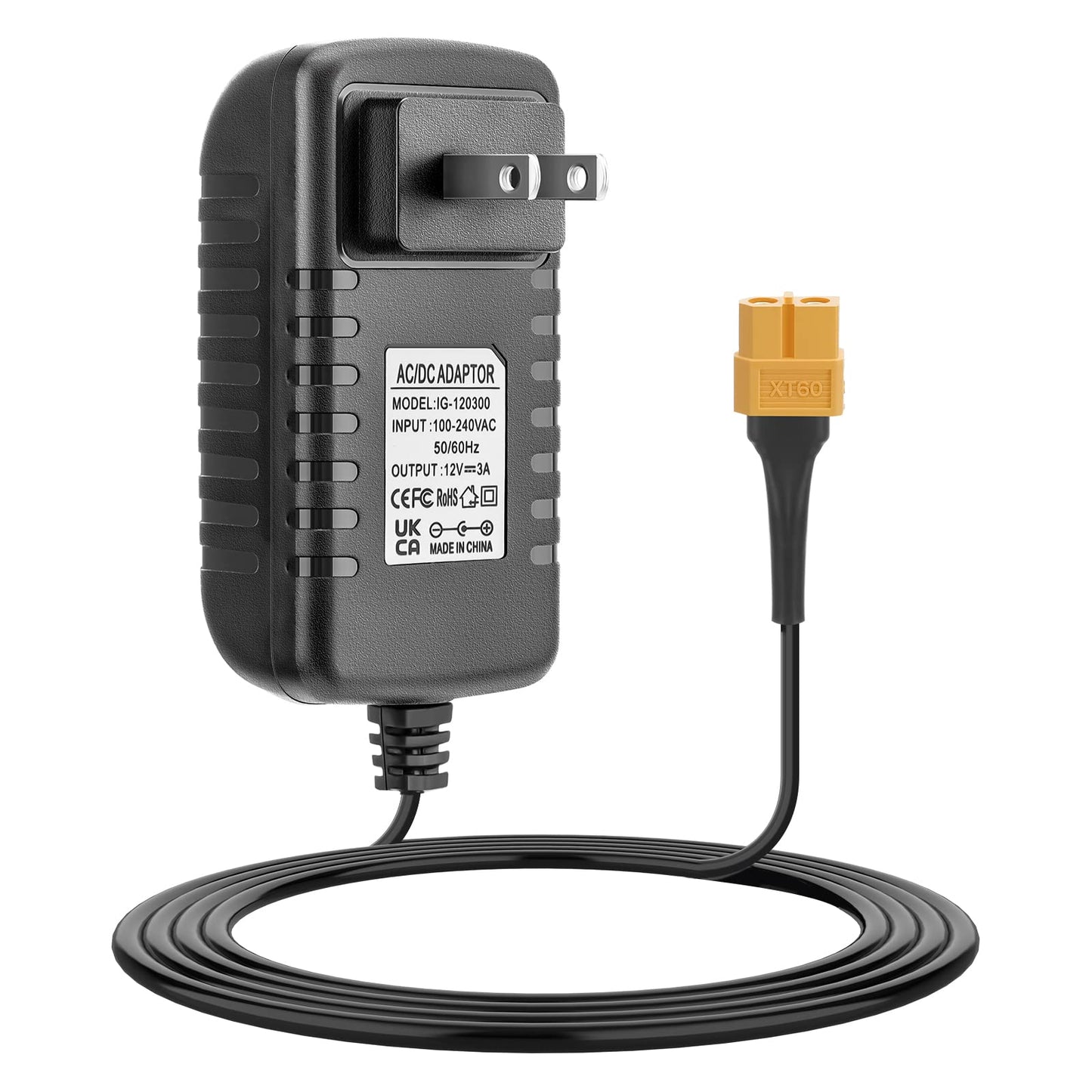 Crazepony AC to DC Power Adapter 12V 3A XT60 Plug for RC LiPo Battery Charger Balance Charger Like UP-S6 Charger