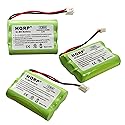 HQRP 3-Pack Battery Compatible with AT&T/Lucent 80-5848-00-00 8058480000 27910 00102 SB67108 TL74258 TL74308 TL74358 TL74408 TL74458 TL77008 TL72108