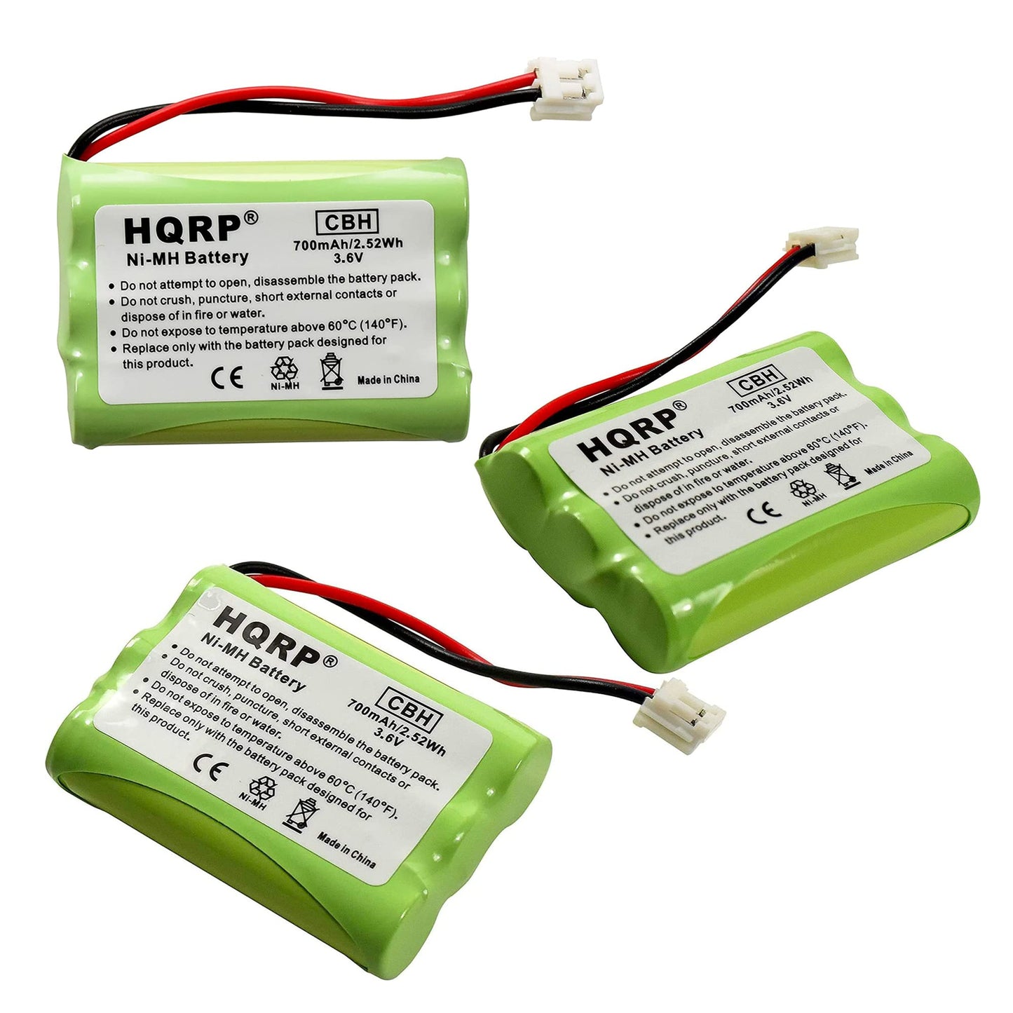 HQRP 3-Pack Battery Compatible with AT&T/Lucent 80-5848-00-00 8058480000 27910 00102 SB67108 TL74258 TL74308 TL74358 TL74408 TL74458 TL77008 TL72108