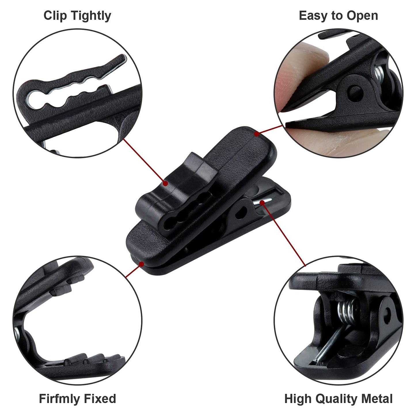 MUZHI Headphone Clip,Small Cable Clothing Clips,Earbud Clip to Keep Earphone/Microphone Cord in Place for 1.5mm Wire Diameter Round Wire Earphone 1…