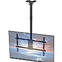 VIVO Ceiling Swivel TV Mount for 43 to 86 inch Screens, Telescoping Height Adjustment with 3ft Extension Pole, Fits Pitched/Vaulted Roof, Holds 132
