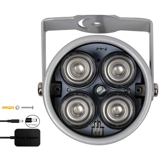 JC Infrared Illuminator 4 Led High Power LED IR Array Illuminator IR Lamp Wide Angle for Night Vision CCTV and IP Camera