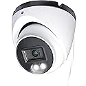 Sinis 4K PoE IP Camera, 8MP Turret Security IP Camera Outdoor Indoor Wired, AI Human Motion Detection, Smart Dual Light Color Night Vision, Built-in