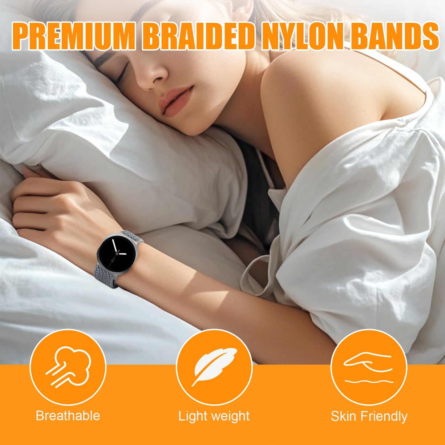 Magnetic Nylon Strap for Samsung Galaxy Watch 8 9 Band/Watch 8 Classic Band