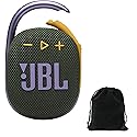 JBL Clip 4 Portable Bluetooth Speaker Bundle with Deluxe CCI Protective Carrying Pouch (Green)