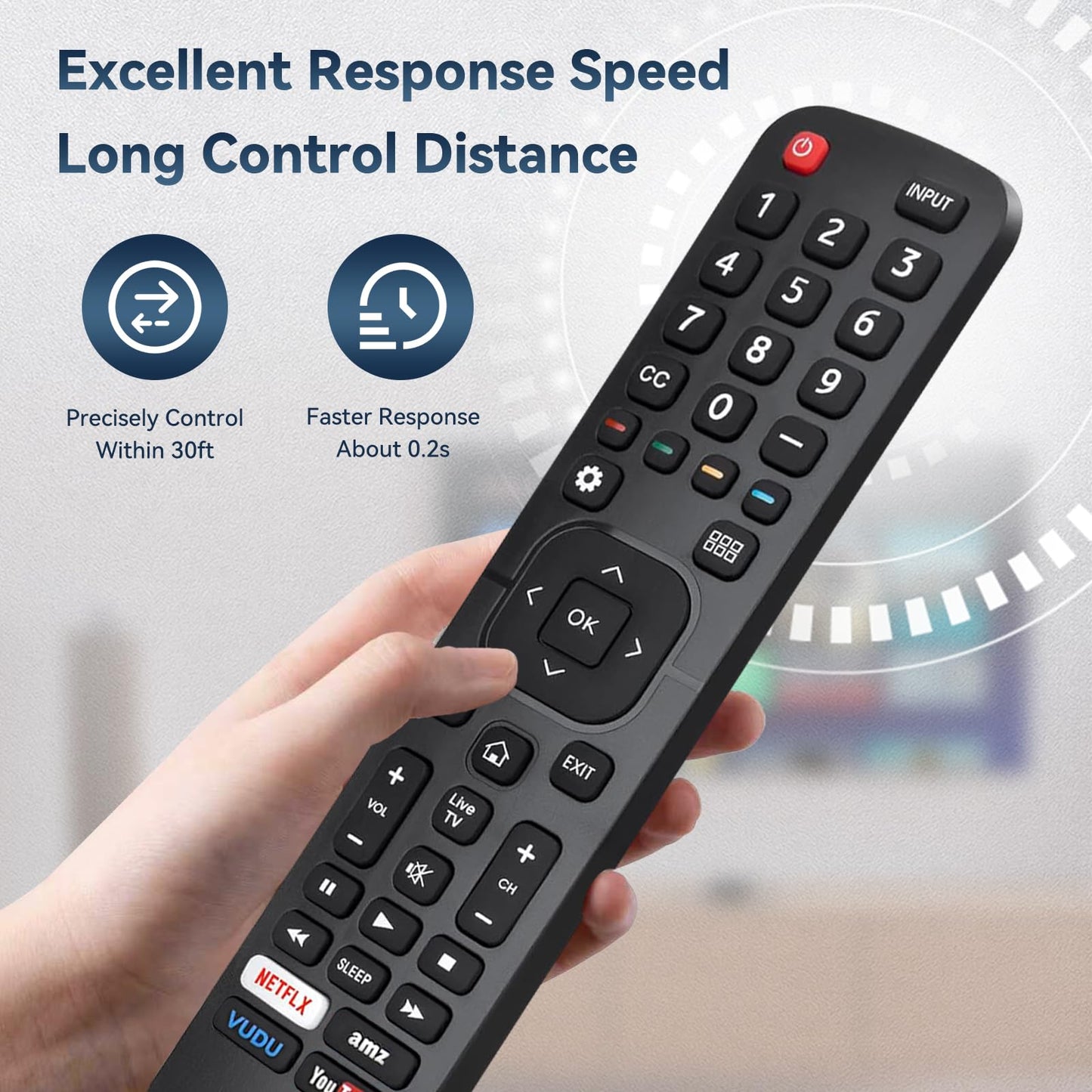 New Replacement Universal Sharp aquos TV Remote Control EN2A27 Compatible with Sharp Hisense Remote Control LCD LED HDTV Smart TV Remote Control