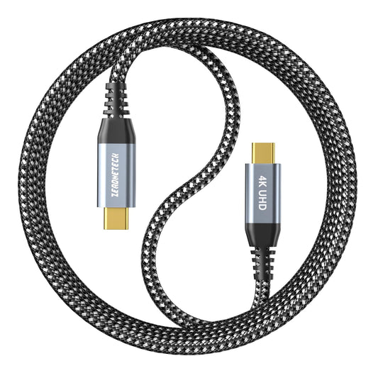 ZeroneTeck USB C Cable 3ft, USB C 3.2 Gen 2X2 Cable, 4K Monitor Video Output, 20Gbps High Speed Data Transfer, 100W Fast Charging for Carplay iPhone