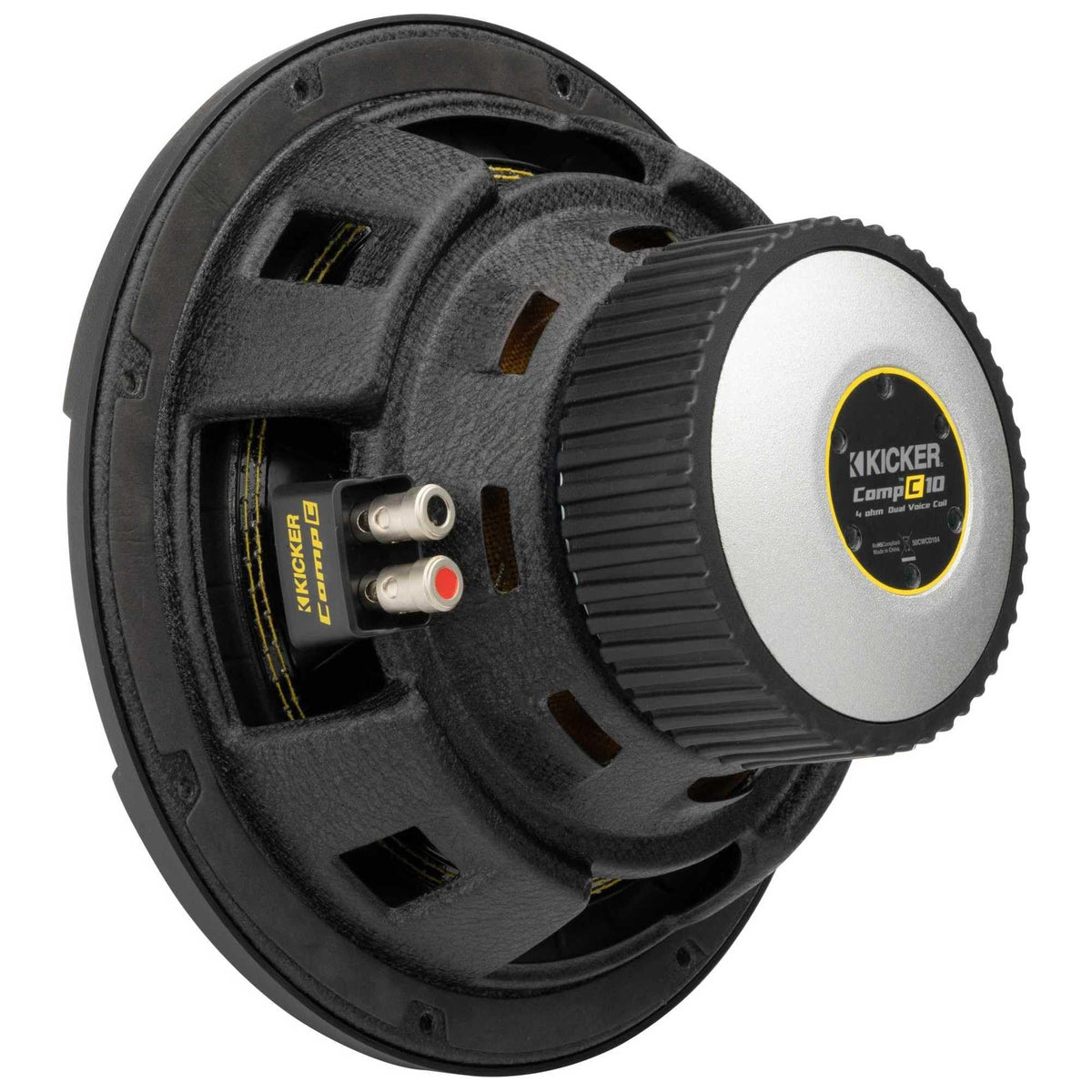KICKER 50CWCD104 CompC 10" Subwoofer, Dual 4-Ohm
