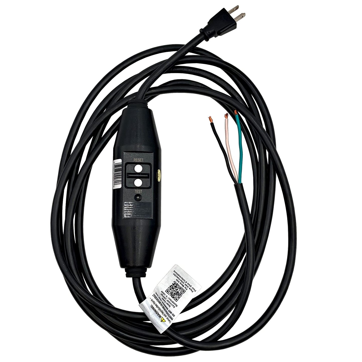 Tower Manufacturing 30438003-01 15' in-Line GFCI w/Flying Leads User Attachable Rainproof GFI