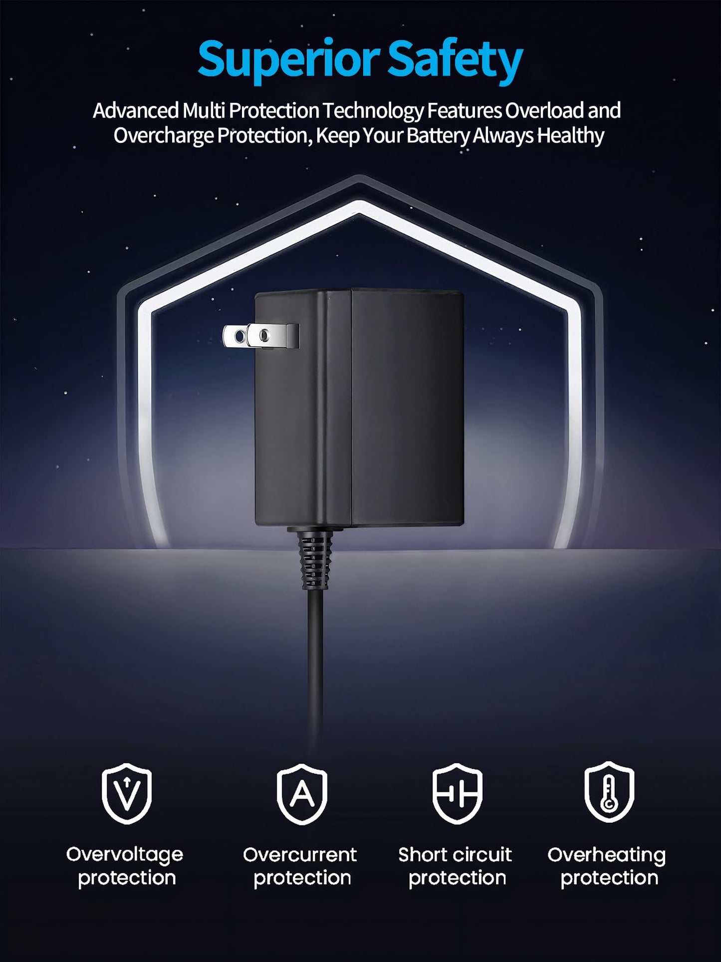 Switch Charger - Charge in Full Less Than 2H - 15V 2.6A USB C Power Adapter Fast Charging with Upgraded IC Module, 5FT Cable Cord - Compatible…