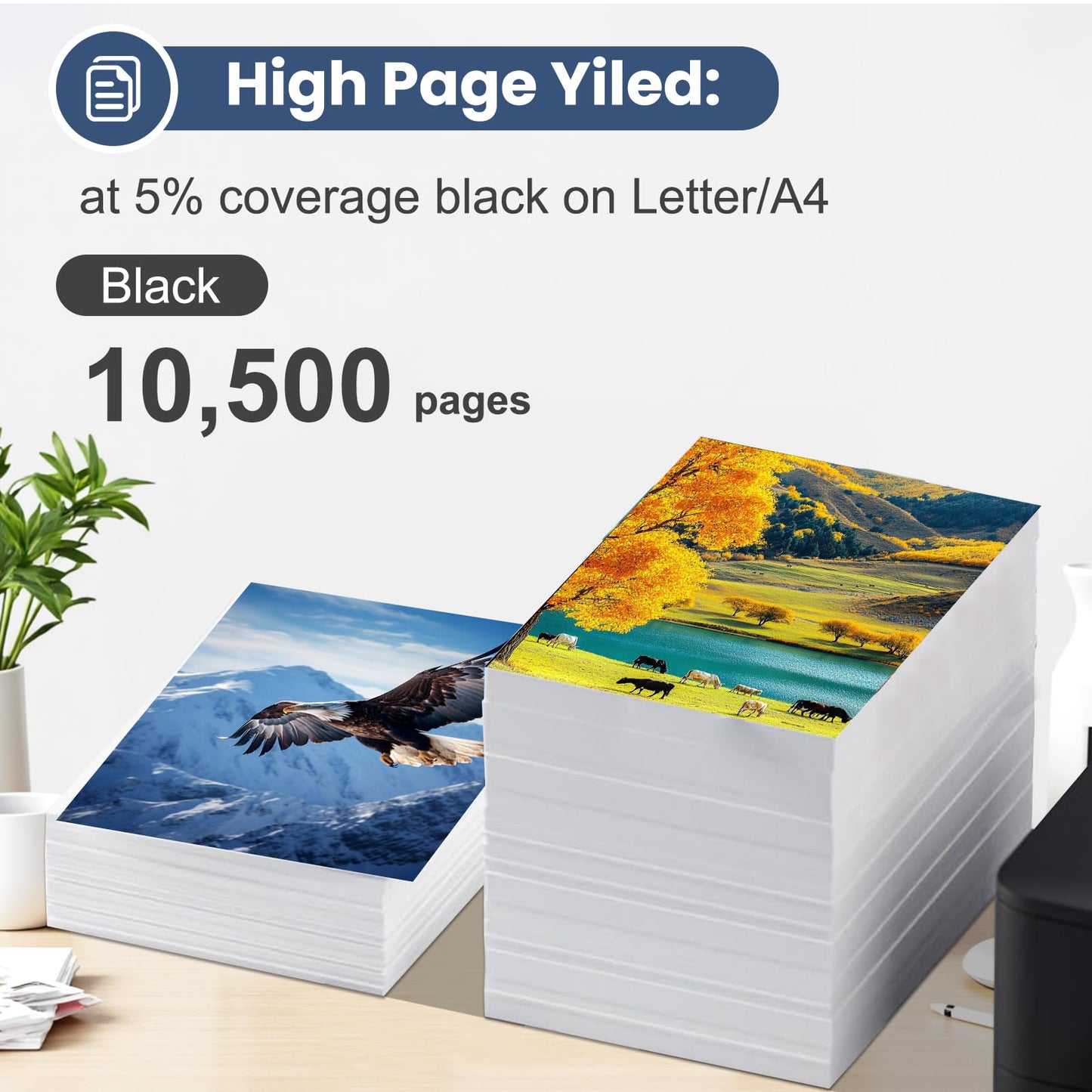 VersaLink C400 C405 106R03524 Toner Cartridge Black High Yield Compatible for Xerox Versa Link C400 C400D C400DN C405 C405N C405DN Printer (10,500