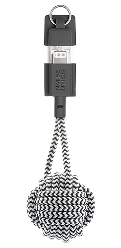 Native Union Key Cable - Ultra-Strong Reinforced [MFi Certified] Durable Lightning to USB-A High Speed Charging Cable with Key Fob Compatible…